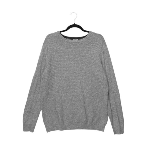 Giasone Other - Giasone 100% 2-Ply Cashmere Long Sleeve Sweater Men's Sz L Gray Ribbed Classic